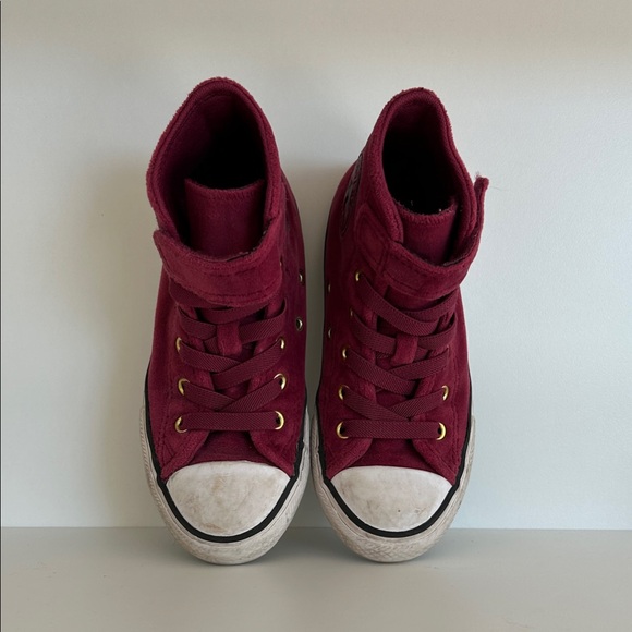 Converse Kids Maroon High-Top Sneakers - Picture 1 of 8
